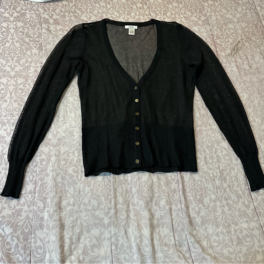 2000s sheer mesh cardigan shirt